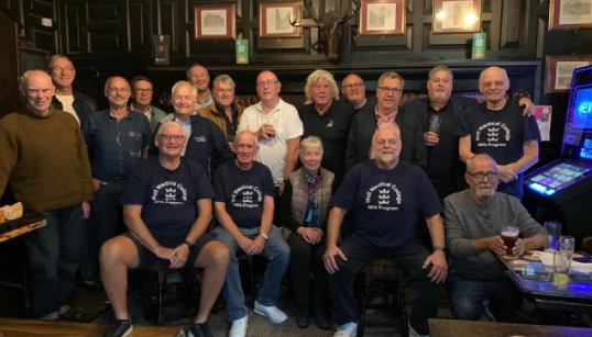 Nautilus member Captain Stephen Gudgeon at the latest catch-up his old friends from nautical school – a reunion tradition that began with a letter to the NUMAST Telegraph 25 years ago. Image:Nautilus member Captain Stephen Gudgeon at the latest catch-up his old friends from nautical school – a reunion tradition that began with a letter to the NUMAST Telegraph 25 years ago.