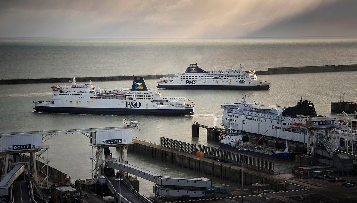 Two P&O Ferries vessels in Dover Harbour. Credit: Wikimedia Commons Image:Two P&O Ferries vessels in Dover Harbour. Credit: Wikimedia Commons
