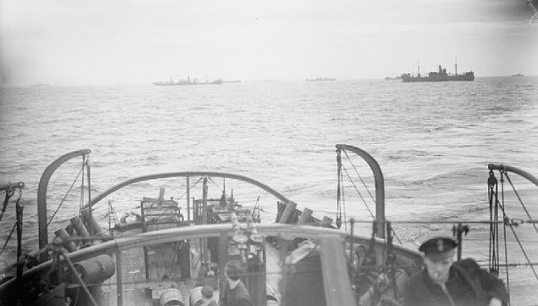 Merchant Navy vessels during the Battle of the Atlantic. Credit: Wikimedia Commons Image:Merchant Navy vessels during the Battle of the Atlantic. Credit: Wikimedia Commons