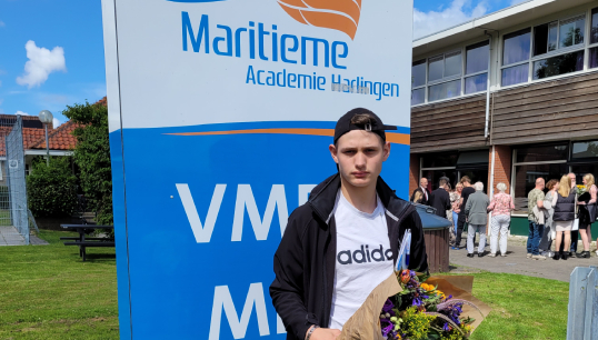 Willem van Zanten, winner of Harlingen's 'most socially minded student' award Image:Willem van Zanten, winner of Harlingen's 'most socially minded student' award