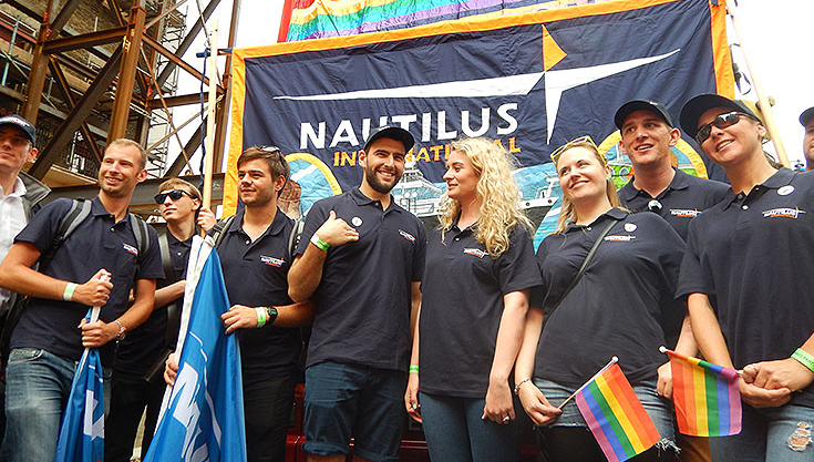 Nautilus members' attendance at Pride in London has become a regular event. Image:Nautilus members' attendance at Pride in London has become a regular event.