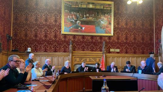 Nautilus executive officer Martyn Gray (third from right) spoke at a Westminster debate marking the first anniversary of P&O Ferries. Image: Nautilus International Image:Nautilus executive officer Martyn Gray (third from right) spoke at a Westminster debate marking the first anniversary of P&O Ferries. Image: Nautilus International
