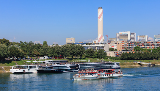 Passenger vessels Basel, Switzerland. Image: Getty Images/Leonid Andronov
Image:Passenger vessels Basel, Switzerland. Image: Getty Images/Leonid Andronov