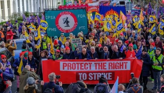 The Cheltenham rally attracted thousands of workers who gave up their Saturday to march for the repeal of the anti-strike laws. Image: Jess Hurd Image:The Cheltenham rally attracted thousands of workers who gave up their Saturday to march for the repeal of the anti-strike laws. Image: Jess Hurd