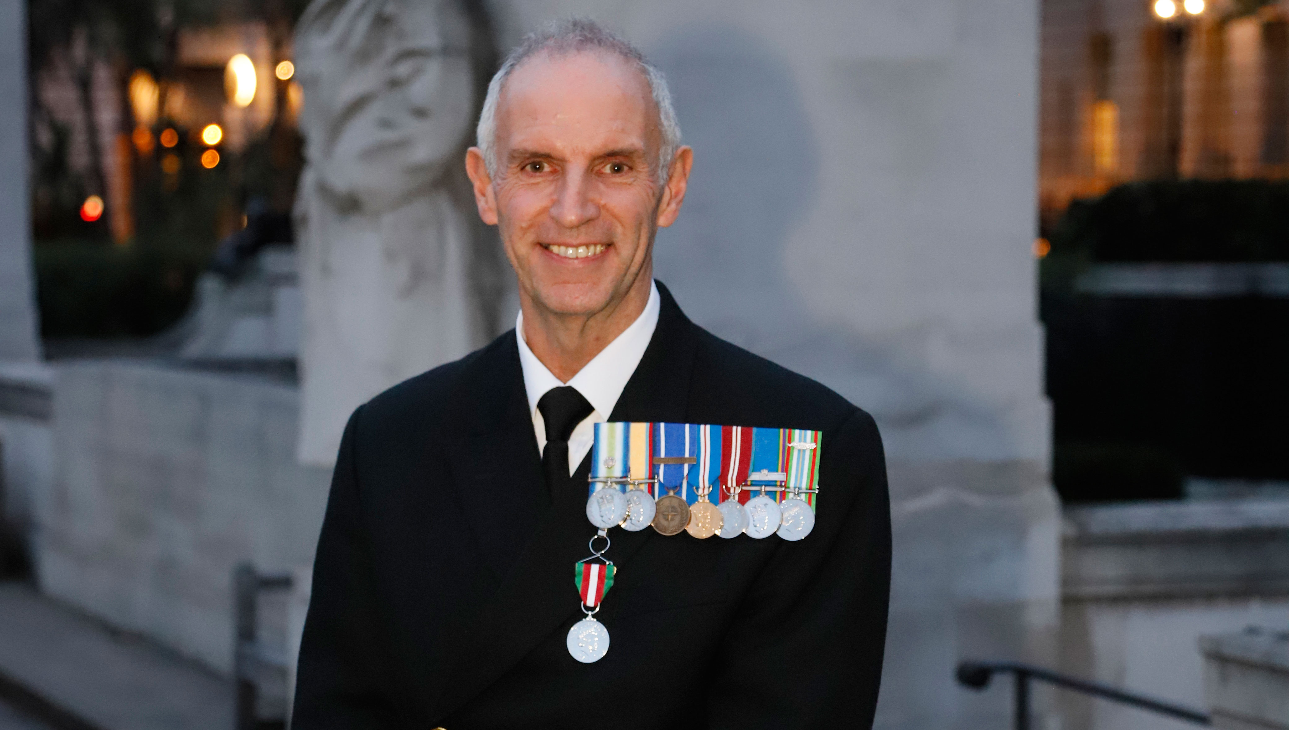 Cdre Smith at the Merchant Navy Memorial at Tower Hill in London Image:Cdre Smith at the Merchant Navy Memorial at Tower Hill in London