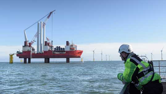 Developing training for seafarers using new green maritime technology has been an important aspect of the EU-funded SkillSea project. Image: Offshore construction ship on a windfarm. Monty Rakusen/Getty images
Image:Developing training for seafarers using new green maritime technology has been an important aspect of the EU-funded SkillSea project. Image: Offshore construction ship on a windfarm. Monty Rakusen/Getty images