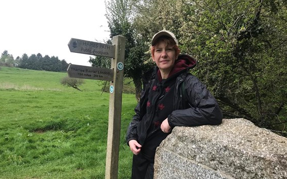 Head of strategy Debbie Cavaldoro who is walking the Thames Path for WaterAid. Image:Head of strategy Debbie Cavaldoro who is walking the Thames Path for WaterAid.