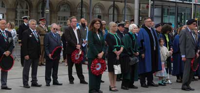 Nautilus staff member John Norris (centre, with white shirt) representing the Union at the Hull Cenotaph Falklands wreath-laying ceremony Image:Nautilus staff member John Norris (centre, with white shirt) representing the Union at the Hull Cenotaph Falklands wreath-laying ceremony