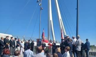 The Merchant Navy memorial plaque unveiling ceremony. Image:The Merchant Navy memorial plaque unveiling ceremony.