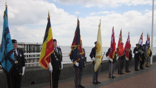 The Parade of Standards for D-Day in Hull. Images: Hull Independent Merchant Navy Association Image:The Parade of Standards for D-Day in Hull. Images: Hull Independent Merchant Navy Association