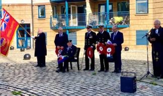Wreathlayers were from the Merchant Navy Association, Northern Lighthouse board, Trinity House Leith, Royal Fleet Auxiliary, and City of Edinburgh Council. Image: Allan Dickson Image:Wreathlayers were from the Merchant Navy Association, Northern Lighthouse board, Trinity House Leith, Royal Fleet Auxiliary, and City of Edinburgh Council. Image: Allan Dickson