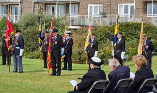 Standard bearers at the annual ceremony held by Dover District Council. Image:Standard bearers at the annual ceremony held by Dover District Council.