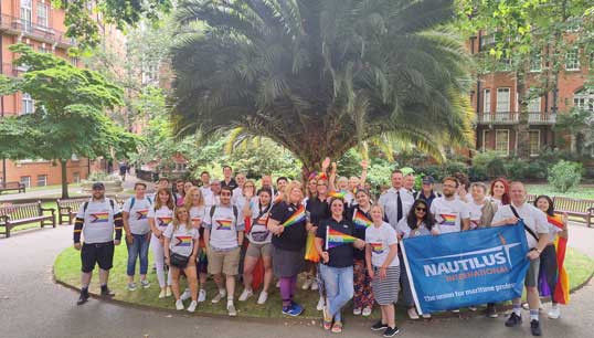 The Union was represented at Pride in London in July 2022. Image: Nautilus International Image:The Union was represented at Pride in London in July 2022. Image: Nautilus International