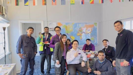 Seafarers enjoy some downtime at the new QVSR Cruise Crew Lounge during its launch in the cruise terminal at Tilbury port. Image: QVSR Image:Seafarers enjoy some downtime at the new QVSR Cruise Crew Lounge during its launch in the cruise terminal at Tilbury port. Image: QVSR