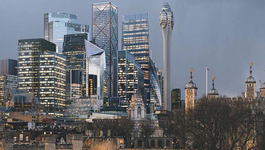 Artist's impression of the proposed Tulip tower overlooking Trinity Square Gardens and the Tower of London. Image: Norman Foster and Partners / Cityscape Digital Image:Artist's impression of the proposed Tulip tower overlooking Trinity Square Gardens and the Tower of London. Image: Norman Foster and Partners / Cityscape Digital