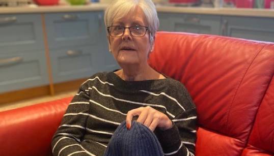 'Aunty Pauline' (Pauline Kirby) has been knitting woolly hats for seafarers for 10 years and has produced 1000 hats! Image: Nautilus member Image: 'Aunty Pauline' (Pauline Kirby) has been knitting woolly hats for seafarers for 10 years and has produced 1000 hats! Image: Nautilus member