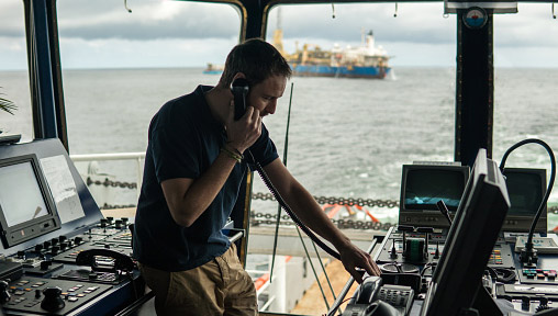 Deck navigation officer on bridge. Image: Getty Images Image:Deck navigation officer on bridge. Image: Getty Images