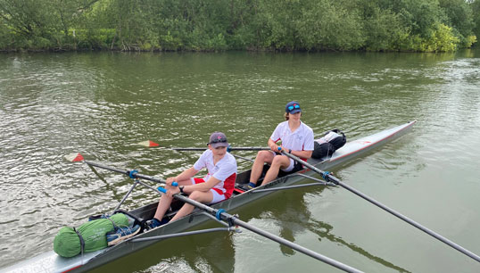 From front to back: Radley College students George Bell and Sebastien Codet during their rowing challenge. Image: Sea Cadets Image:From front to back: Radley College students George Bell and Sebastien Codet during their rowing challenge. Image: Sea Cadets