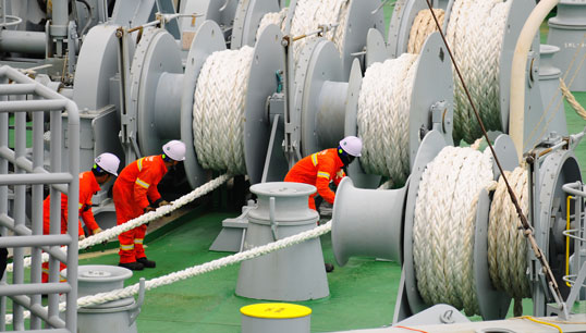 Seafarers at work during a voyage. Image: Danny Cornelissen Image:Seafarers at work during a voyage. Image: Danny Cornelissen