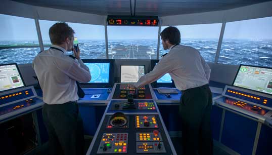 Students operate equipment in a ship's bridge simulation room. Image: Monty Rakusen/Getty Images Image:Students operate equipment in a ship's bridge simulation room. Image: Monty Rakusen/Getty Images