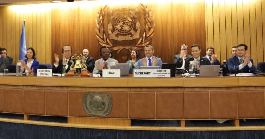 The 80th session of the MEPC at IMO HQ in London which adopted the shipping emissions agreement. Image: IMO/Flickr Image:The 80th session of the MEPC at IMO HQ in London which adopted the shipping emissions agreement. Image: IMO/Flickr