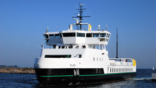 E-ferry Ellen, a pioneering electric car ferry, operated since August 2019 by Ærø Municipality between the southern Danish port of Fynshav and Søby, on the island of Ærø, Denmark. Image: Erik Christensen/ Wikimedia Commons Image:E-ferry Ellen, a pioneering electric car ferry, operated since August 2019 by Ærø Municipality between the southern Danish port of Fynshav and Søby, on the island of Ærø, Denmark. Image: Erik Christensen/ Wikimedia Commons