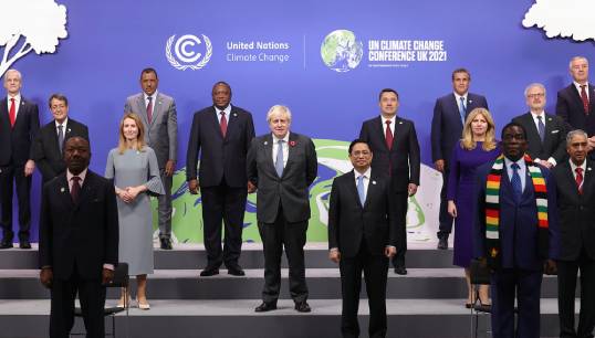 Leaders gathered from all over the world at the COP26 climate summit, with pledges made to create green shipping corridors and reduce global emissions. Image: Number 10/Flickr Image:Leaders gathered from all over the world at the COP26 climate summit, with pledges made to create green shipping corridors and reduce global emissions. Image: Number 10/Flickr