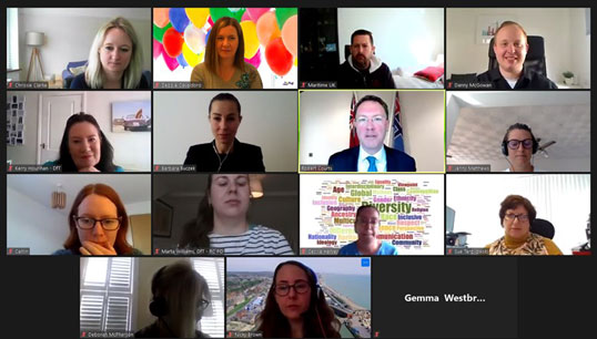An online event was held to celebrate the Diversity in Maritime's first anniversary. Image:An online event was held to celebrate the Diversity in Maritime's first anniversary.