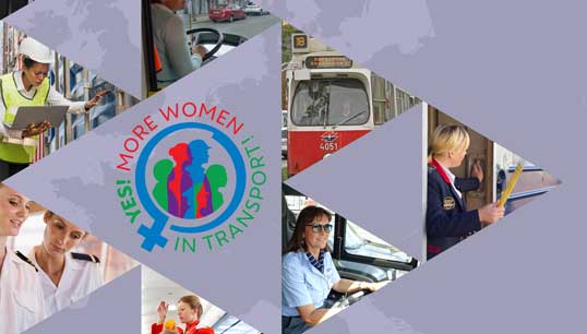 ETF Yes to Women in Transport report cover. Image: ETF Image:ETF Yes to Women in Transport report cover. Image: ETF