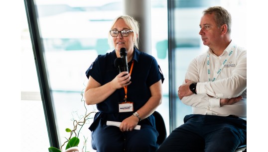 Nautilus strategic organiser Cheryl McCann participating in a panel discussion at the event. Image: Yacht Pearls of Wisdom Image:Nautilus strategic organiser Cheryl McCann participating in a panel discussion at the event. Image: Yacht Pearls of Wisdom