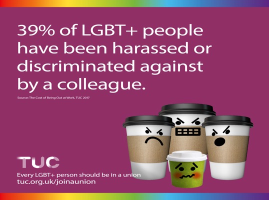 The Trade Union Congress calls on the UK government to build an inclusive culture for LGBT+ people in a letter to the Women and Equalities Minister, Liz Truss. Image: TUC Image:The Trade Union Congress calls on the UK government to build an inclusive culture for LGBT+ people in a letter to the Women and Equalities Minister, Liz Truss. Image: TUC