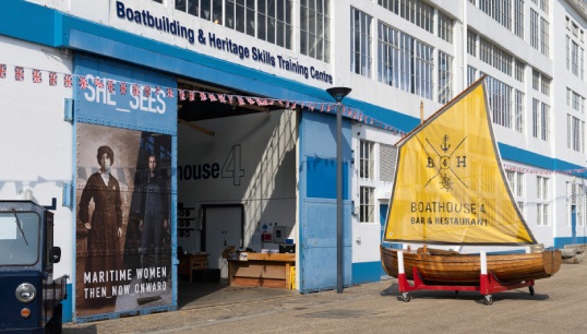 The SHE_SEES maritime women's exhibition, featuring Nautilus members past and present, can be viewed at Boathouse 4 at Portsmouth Historic Dockyard until August 2025. Image: Emilie Sandy Image:The SHE_SEES maritime women's exhibition, featuring Nautilus members past and present, can be viewed at Boathouse 4 at Portsmouth Historic Dockyard until August 2025. Image: Emilie Sandy