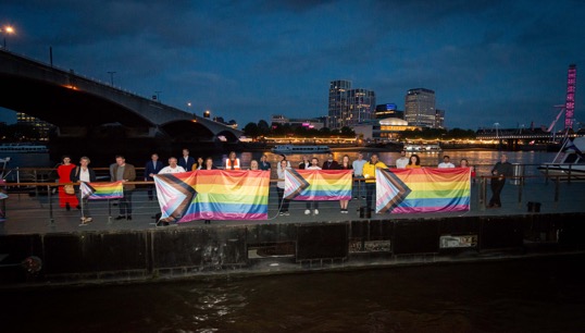 The Port of London Authority (PLA) celebrates the beginning of Pride Month at Waterloo Bridge. Image: Port of London Authority Image:The Port of London Authority (PLA) celebrates the beginning of Pride Month at Waterloo Bridge. Image: Port of London Authority