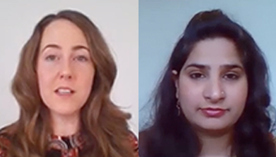 Nicky Brown and Namrata Nadkarni on a video promoting Maritime UK's Interview Pool scheme Image:Nicky Brown and Namrata Nadkarni on a video promoting Maritime UK's Interview Pool scheme
