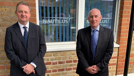 Nautilus general secretary Mark Dickinson (left) and Commodore David Eagles at Nautilus HQ last year. Image: Nautilus International Image:Nautilus general secretary Mark Dickinson (left) and Commodore David Eagles at Nautilus HQ last year. Image: Nautilus International