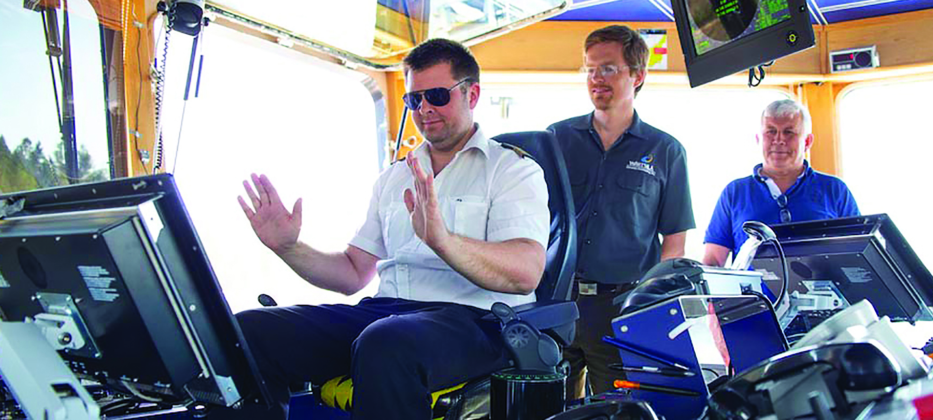 Look no hands… pictured above are trials of a 'world-first autodocking' system being carried out onboard the 1,182gt Norwegian ferry Folgefonn earlier this year.
The system, developed by the technology group Wärtsilä, is based on dynamic positioning and cuts in some 2,000m from the berth, slowing the ship before activating the line-up and docking manoeuvre. It can also be used for automated departures from the berth, and manual intervention and control is possible at any time.
Wärtsilä said the system improves efficiency, saves fuel, reduces wear and tear on the engine, and improves safety. 'The automatic function allows the ship's officers to focus on situational awareness outside the wheelhouse, thereby improving the safety and reliability of the operations,' it added.
Image:Look no hands… pictured above are trials of a 'world-first autodocking' system being carried out onboard the 1,182gt Norwegian ferry Folgefonn earlier this year.
The system, developed by the technology group Wärtsilä, is based on dynamic positioning and cuts in some 2,000m from the berth, slowing the ship before activating the line-up and docking manoeuvre. It can also be used for automated departures from the berth, and manual intervention and control is possible at any time.
Wärtsilä said the system improves efficiency, saves fuel, reduces wear and tear on the engine, and improves safety. 'The automatic function allows the ship's officers to focus on situational awareness outside the wheelhouse, thereby improving the safety and reliability of the operations,' it added.