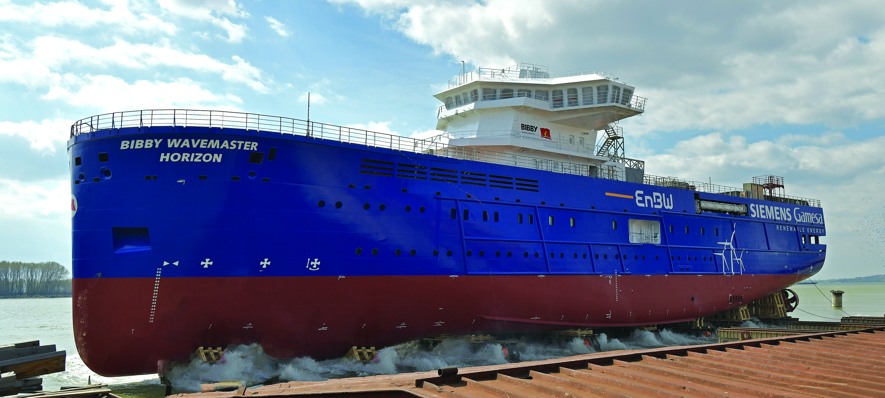 Bibby WaveMaster Horizon was launched at the Damen Shipyards in Romania in March 2019. Image:Bibby WaveMaster Horizon was launched at the Damen Shipyards in Romania in March 2019.