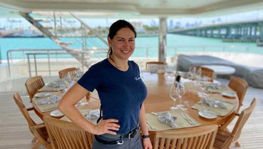 Sofiia Skorokhod onboard the luxurious private yacht Image:Sofiia Skorokhod onboard the luxurious private yacht