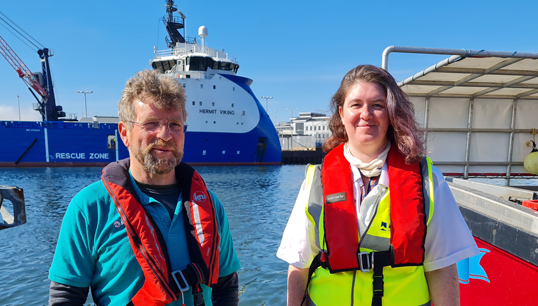 Image: Alex McIntosh harbour master Aberdeen meets Mark Ashley Miller on 3 June 2021 Image: Alex McIntosh harbour master Aberdeen meets Mark Ashley Miller on 3 June 2021