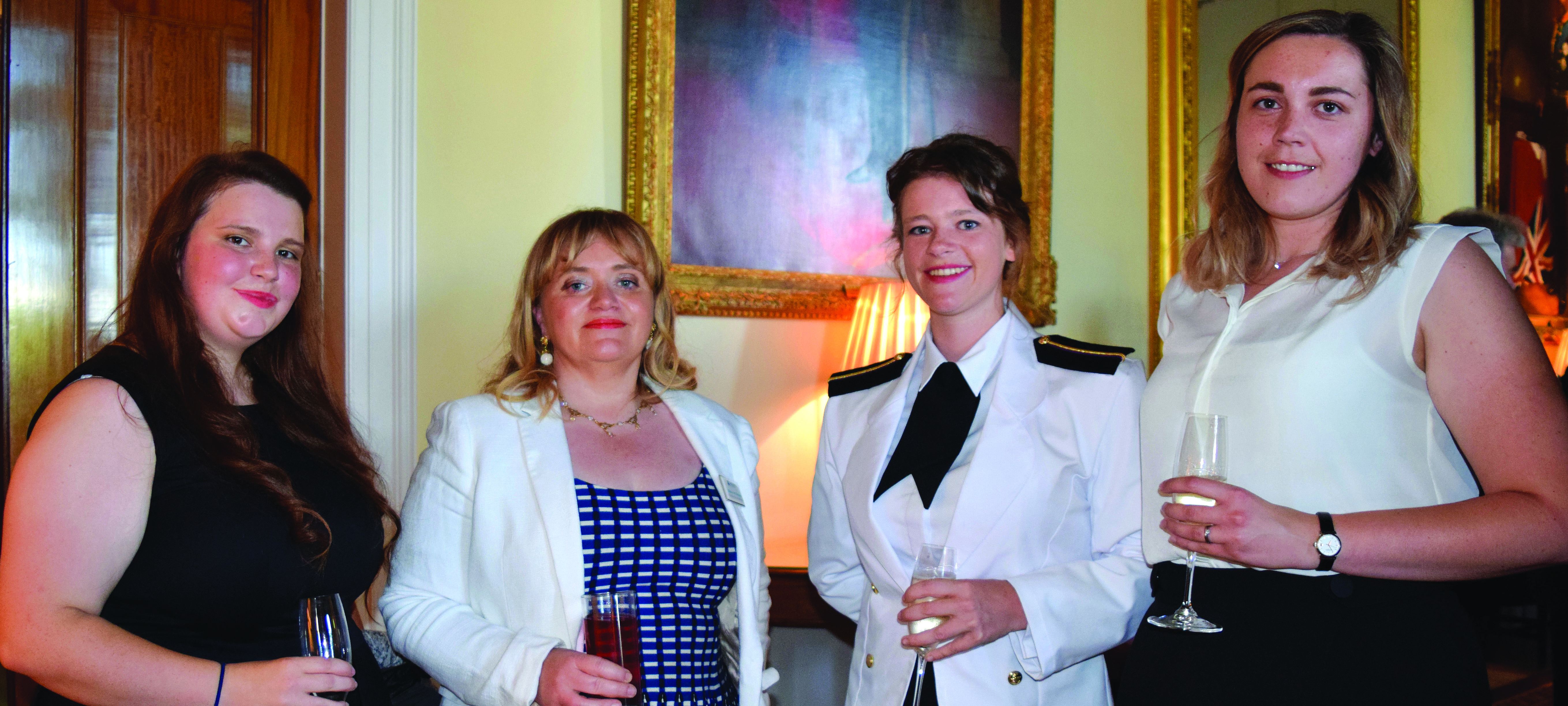 Attending the 25th anniversary event are from left: MLOCS engineer cadet Rebecca Smith, Seafarers UK corporate fundraising manager Mairead Ni Cheoinin, MLOCS deck cadet Ellen Watson, and former MLOCS cadet Carri Woodburn. Image:Attending the 25th anniversary event are from left: MLOCS engineer cadet Rebecca Smith, Seafarers UK corporate fundraising manager Mairead Ni Cheoinin, MLOCS deck cadet Ellen Watson, and former MLOCS cadet Carri Woodburn.
