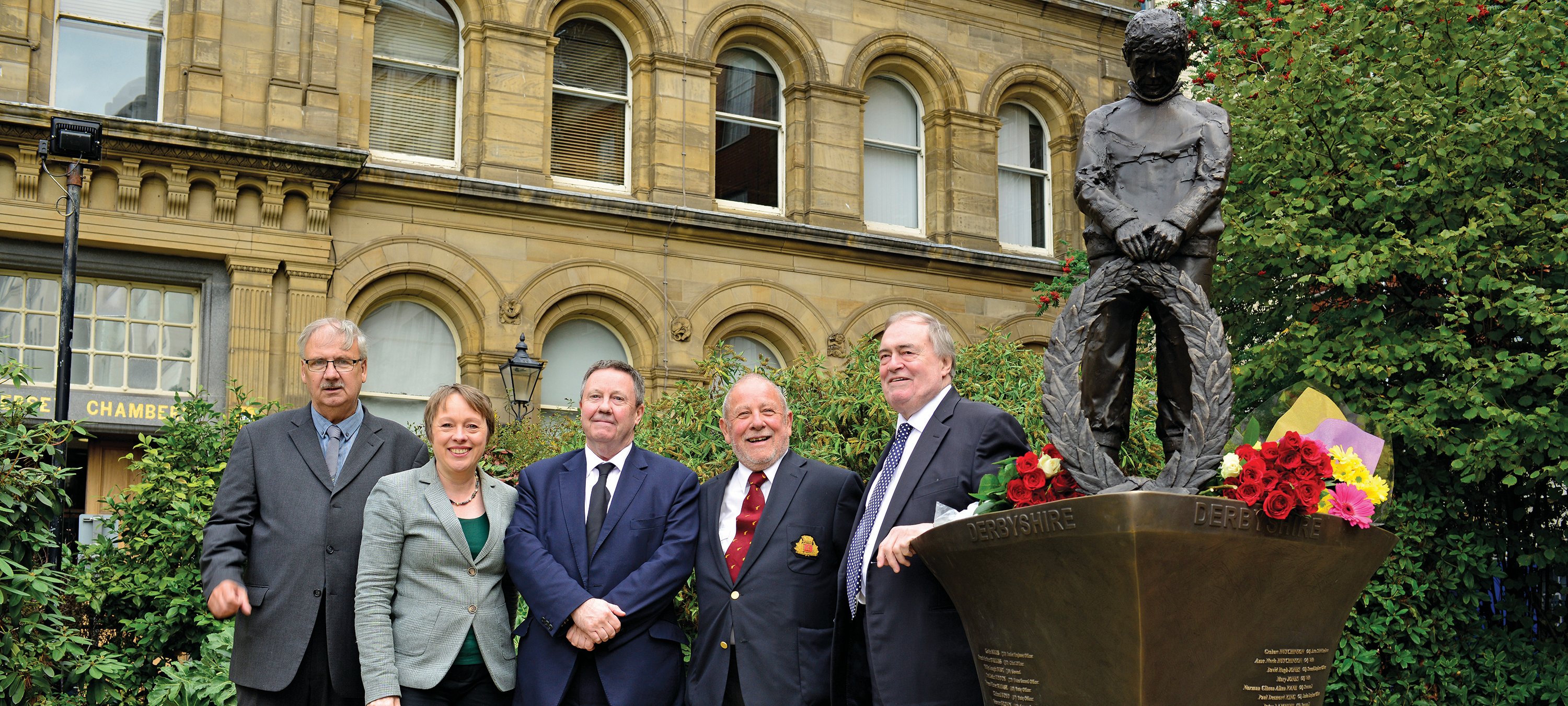 Pictured at the opening of the Derbyshire memorial in Liverpool back in 2018 are (left to right): Paul Lambert of the Derbyshire Families Association; Maria Eagle, MP for Garston and Halewood; former Nautilus International assistant general secretary Ronnie Cunningham; Captain David Creamer from the Bibby Line Reunion committee; and Lord Prescott. Image: Tadgh Devlin Image:Pictured at the opening of the Derbyshire memorial in Liverpool back in 2018 are (left to right): Paul Lambert of the Derbyshire Families Association; Maria Eagle, MP for Garston and Halewood; former Nautilus International assistant general secretary Ronnie Cunningham; Captain David Creamer from the Bibby Line Reunion committee; and Lord Prescott. Image: Tadgh Devlin
