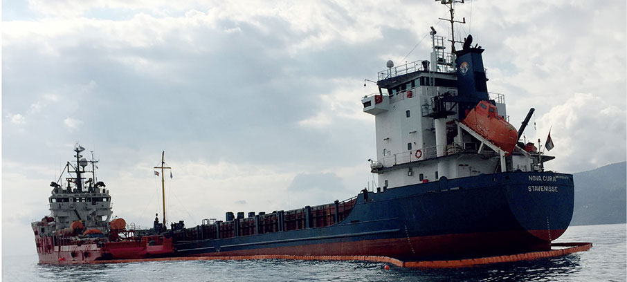 The Dutch-flagged general cargoship Nova Cura was written off in 2016 after grounding on a reef off the coast of Greece in an accident that was blamed on ECDIS issues
Image:The Dutch-flagged general cargoship Nova Cura was written off in 2016 after grounding on a reef off the coast of Greece in an accident that was blamed on ECDIS issues