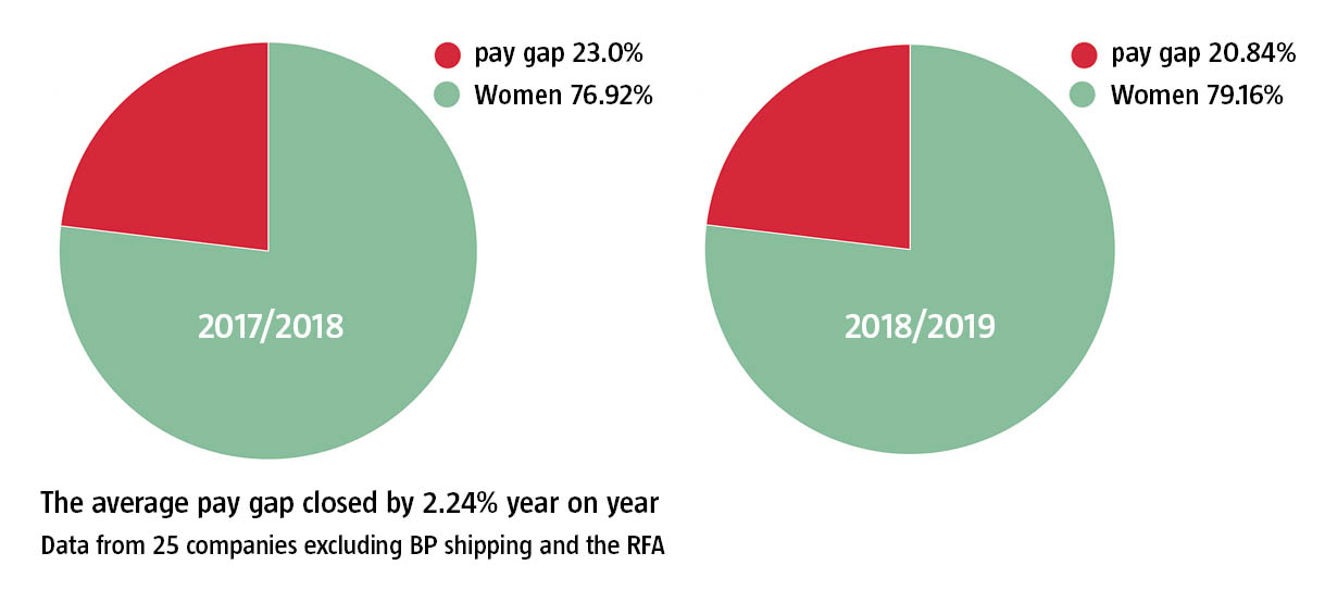 Image: Nautilus pay gap feature graph showing target company average pay gap Image: Nautilus pay gap feature graph showing target company average pay gap