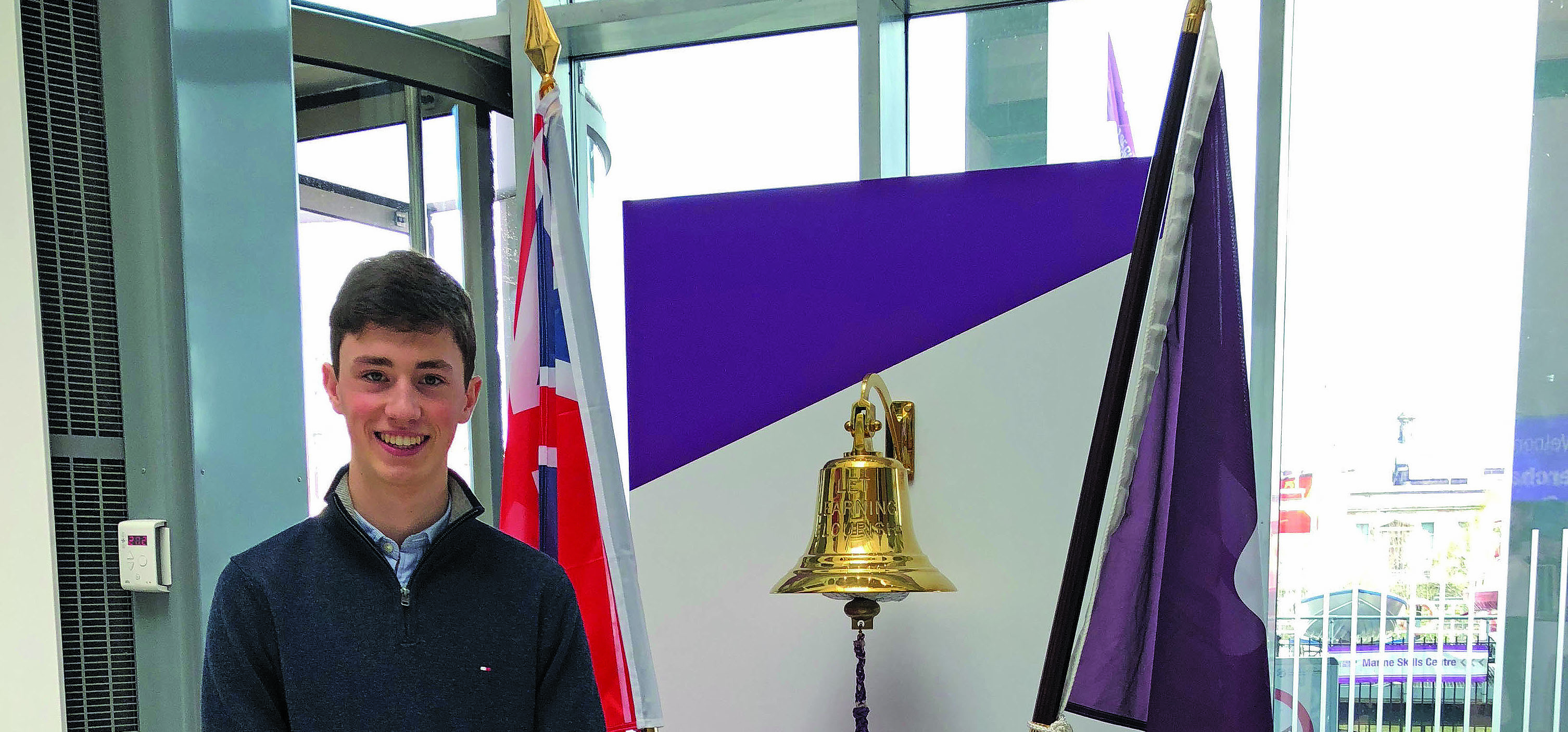 Alexander Morrison was among the potential trainee seafarers impressed with the modern facilities at the College. Image:Alexander Morrison was among the potential trainee seafarers impressed with the modern facilities at the College.