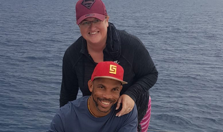 Helene enjoying a recent sailing trip with her husband Jerome
Image:Helene enjoying a recent sailing trip with her husband Jerome