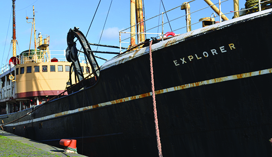The historic ship SS Explorer Image:The historic ship SS Explorer