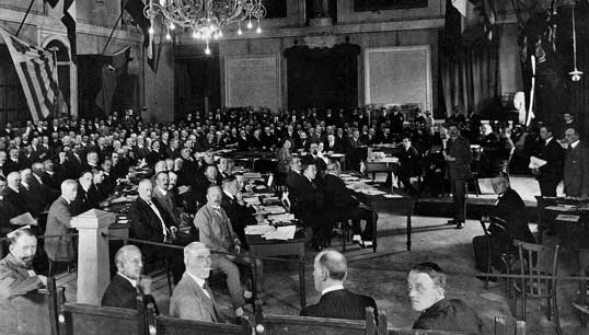 The 1920 maritime session saw the adoption of the first ILO convention for shipping – covering the minimum age of seafarers . Images: ILO historical archives Image:The 1920 maritime session saw the adoption of the first ILO convention for shipping – covering the minimum age of seafarers . Images: ILO historical archives