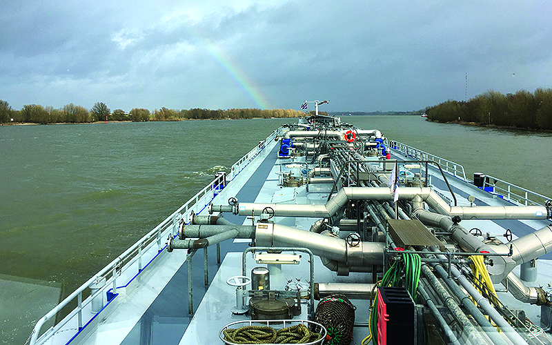 Image: inland waterways rainbow on the Rhine - John Lang feature Image: inland waterways rainbow on the Rhine - John Lang feature
