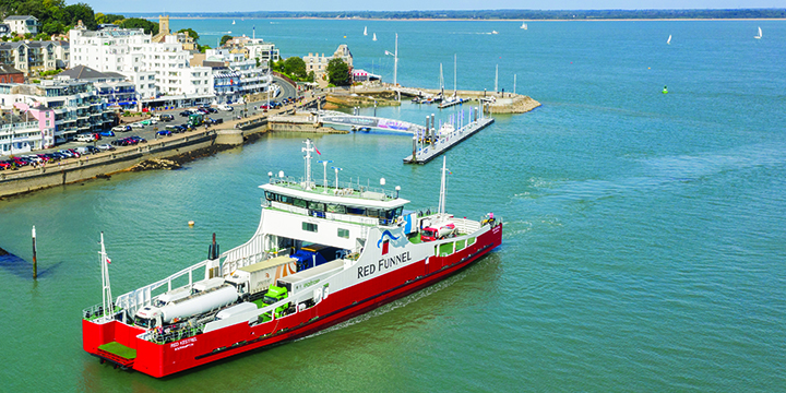 Our lifeline island ferries working around the UK: Red Funnel's freight ferry Red Kestrel, which marked its first year in operation in April 2020 during the Covid-19 lockdown. Image: Red Funnel Image:Our lifeline island ferries working around the UK: Red Funnel's freight ferry Red Kestrel, which marked its first year in operation in April 2020 during the Covid-19 lockdown. Image: Red Funnel