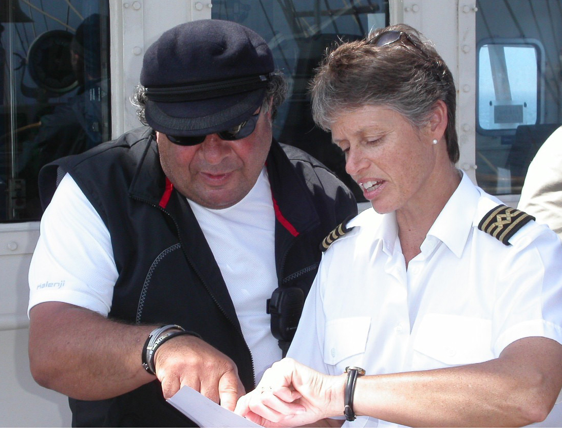 Captain Barbara Campbell enjoys her work on tall ship training vessels. Image:Captain Barbara Campbell enjoys her work on tall ship training vessels.